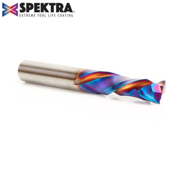 Amana Tool 46172-K CNC SC Spektra Extreme Tool Life Coated Compression Spiral 3/8 D x 1-1/4 CH x 3/8 SHK x 3 Inch Long 2 Flute Router Bit