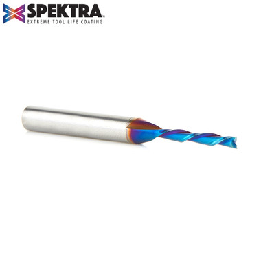 Amana Tool 46225-K SC Spektra Extreme Tool Life Coated Spiral Plunge 1/8 Dia x 13/16 CH x 1/4 SHK 2-1/2 Inch Long Down-Cut Router Bit