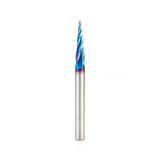 Amana Tool 46282-K CNC Spektra Extreme Tool Life Coated SC 2D and 3D Carving 5.4 Deg Tapered Angle Ball Nose x 1/16 D x 1/32 R x 1 CH x 1/4 SHK x 3 Inch Long x 4 Flute Router Bit
