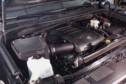 An AIRAID 510-340 MXP High Performance Intake System installed on a 2016 Toyota Tundra 5.7L